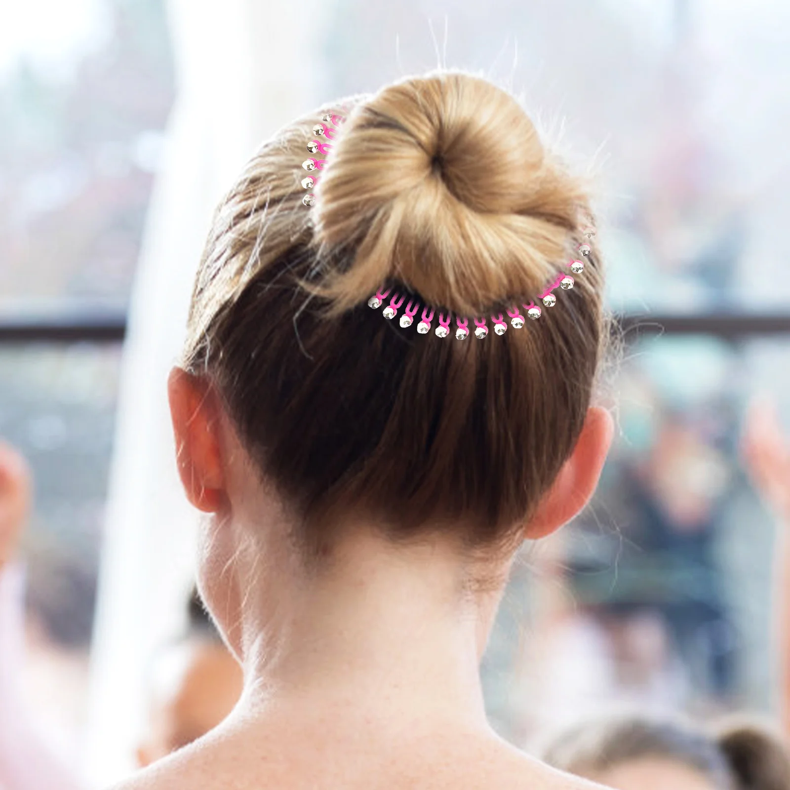 

12Pcs Spring Hair Comb Headbands Flexible Stretch Circular Comb Comfortable Hair Wrap Holder for Makeup Shower