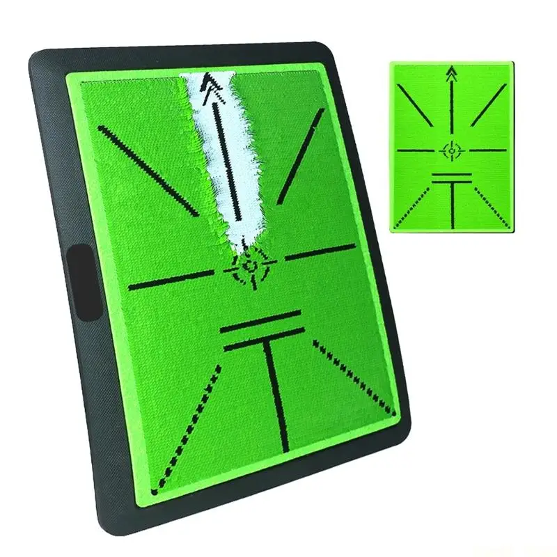U2JB Golf Swing Practice Mat with Visible Contact Feedback and Alignment Guides