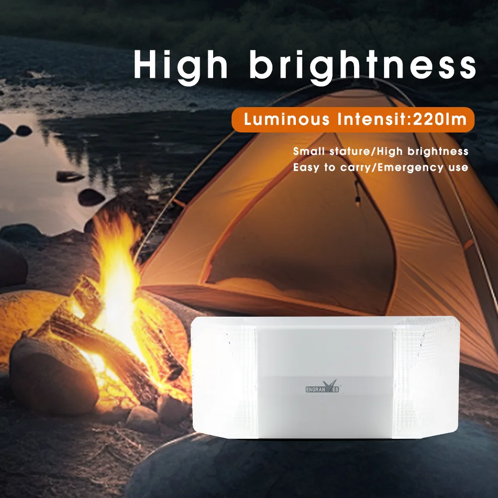 Dual Head LED Emergency Light Wall-mounted Fire Fighting Lamp Portable Camping Lamp Rechargeable Searchlight for Night Activity