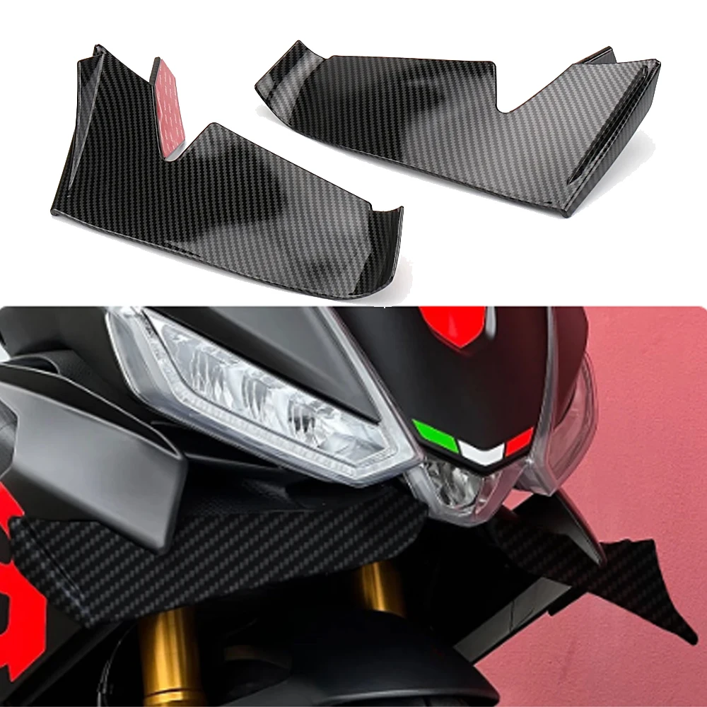 

Motorcycle Wind Wing For Aprilia RS 660 rs660 RS660 Fairing Aerodynamic Winglets Front Cover Carbon Fiber/Forging Pattern/Black