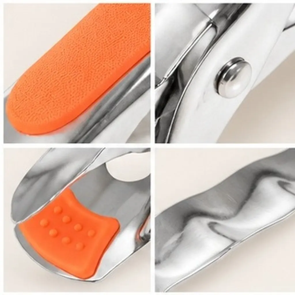 Stainless Steel Multi-Function Bowl Gripper Clip Anti-Scalding Non-Slip Heavy Load Dish Tongs for Hot Pots Plates Bowls Electric
