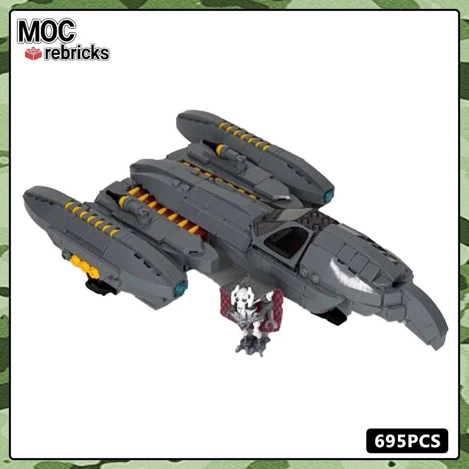 Space War Series Dark Grey Starfighter MOC Building Block DIY Model Toys Assemble Education Children Birthday Gifts MOC-119253