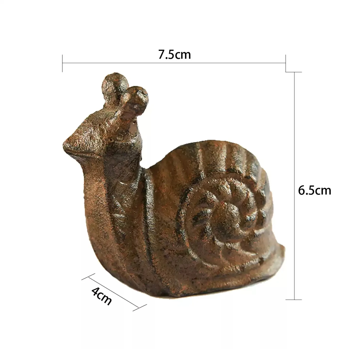 Vintage Cast Iron Animal Figurines, Rustic Snail Trinket Box, Mini Snail Ornament, Flamingo Pair, Farmhouse Garden Shelf Decor