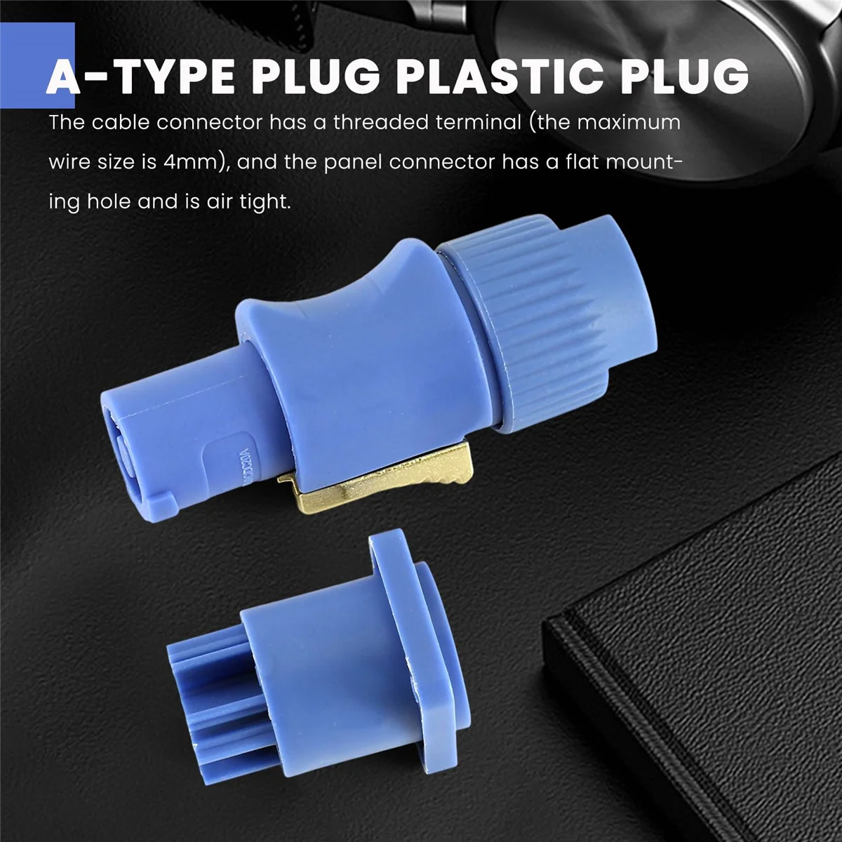 1 conjunto PowerCON Tipo A NAC3FCA + NAC3MPA-1 Conector do painel de plugue do chassi