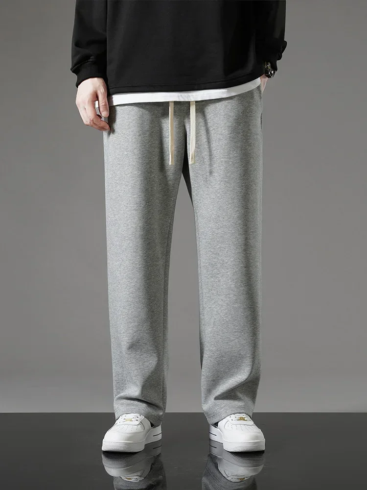 Men Trousers Spring Loose Fashion Sweatpants Drawstring Basketball Straight Baggy Jogging Wide Outdoors Casual Pants