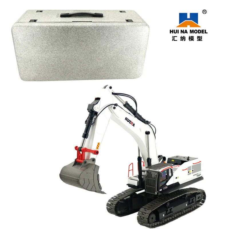 HUINA 1594 Metal RC Excavator 1/14 Electric Heavy Duty 22 Channels Remote Controlled Excavator Model Car Toys for Boy Adults