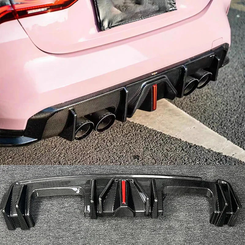 

Для BMW M3 M4 G80 G82 сухой автомобильный задний бампер из углеродного волокна, диффузор, задний переключатель, задняя губа, обновленный комплект кузова