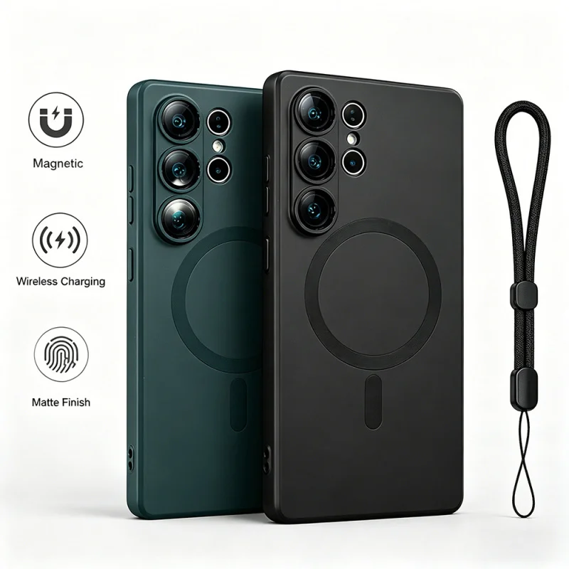 JSQ Luxurious matte phone case, suitable for Samsung for Galaxy S26/S25/S24/S23/S22 Ultra/FE/Plus/A37/A57/A56