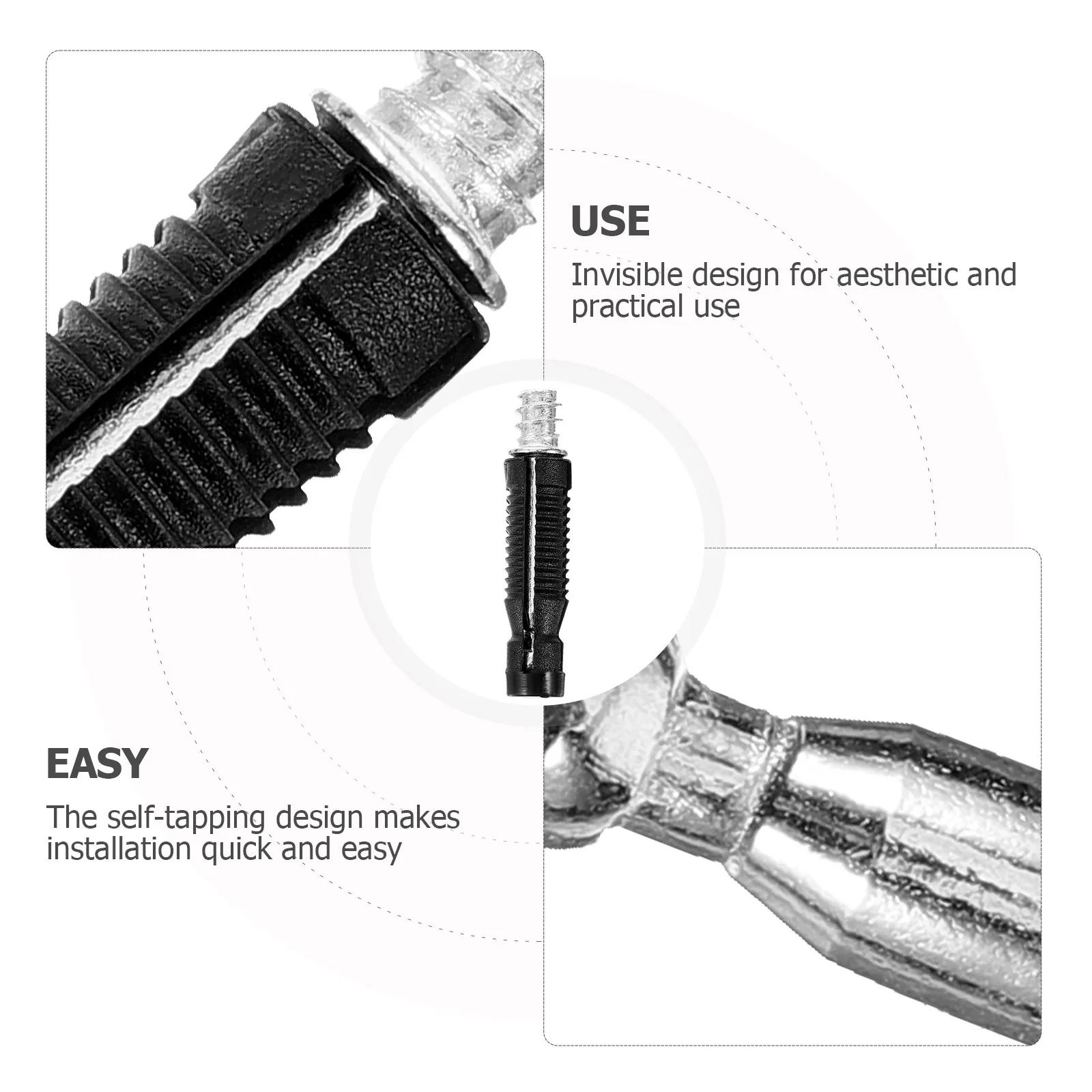 

50Pcs Furniture Cam Lock Fittings Connecting Fasteners Self Tapping Hidden Design Aesthetic Practical Use High Hardness