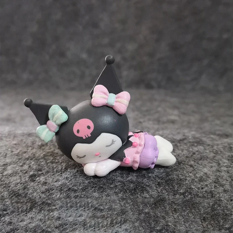 Sanrio-funda de teléfono con forma de cachorro durmiente, figura de Anime, Material decorativo para pastel, Cinnamoroll, Pachacco, juguetes Kawaii, Kuromi