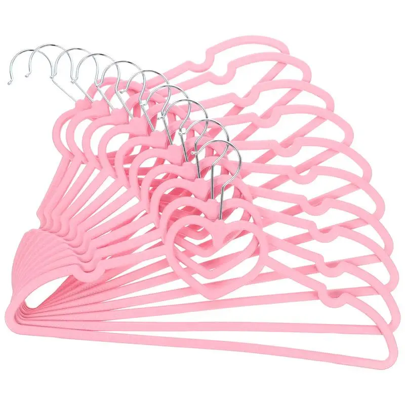 10/15/20PCS Mini Mini Drying Rack Hanger ABS Heart Pattern Flamingo Stir Sticks for Adult Children Clothing Hanging Supplies