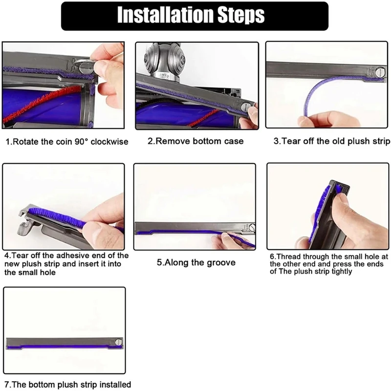 Мягкие плюшевые полоски, трубчатый шланг для Dyson V6 V7 V8 V10 V12 V15 DC58 DC59 DC62 DC72 DC74, аксессуары для пылесоса