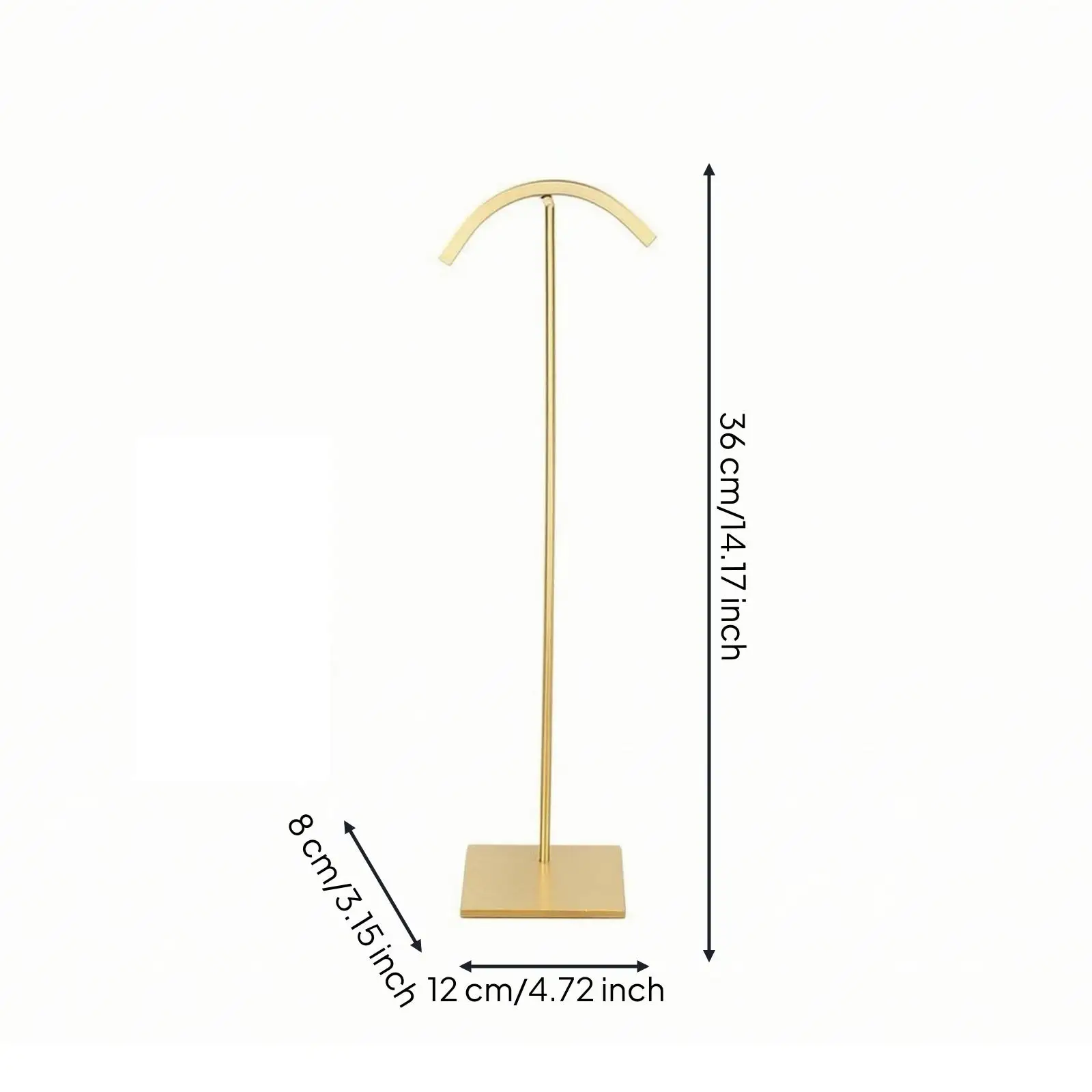 Metal Jewelry Stand with Square Base for Necklace Storage and Display in Boutique Jewelry Shop