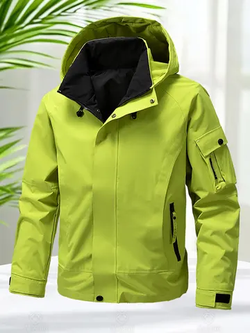남성용 Softshell 자켓 방수 지퍼 업 후드 자켓 지퍼 포켓이있는 겉옷 코트 하이킹 캠핑 의류 남성 2025