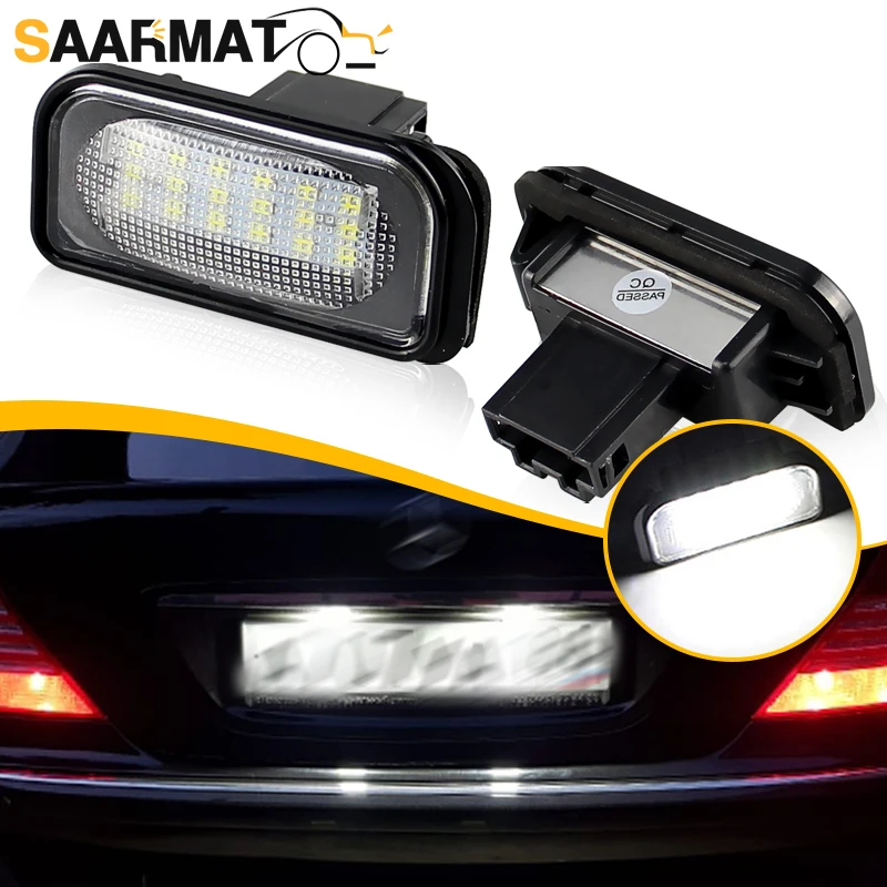 2x LED License Plate Light For Mercedes Benz C-Class W203 CLK-Class W209 A209 C209 FOR Chrysler Crossfire 03-07 Tail Number Lamp