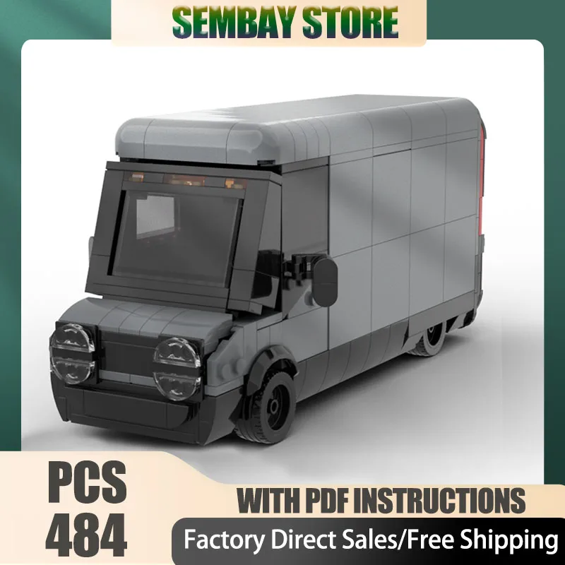 

Модель городской автомобиль Moc, строительные кирпичи, модульная модель минивэна, технологические блоки, рождественские игрушки «сделай сам», строительные праздничные подарки