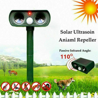 Easy Install Solar Powered Ultrasonic Repellent Scarer Farm Motion Activated Deterrent Pest Control Dog Cat ABS Animal Home