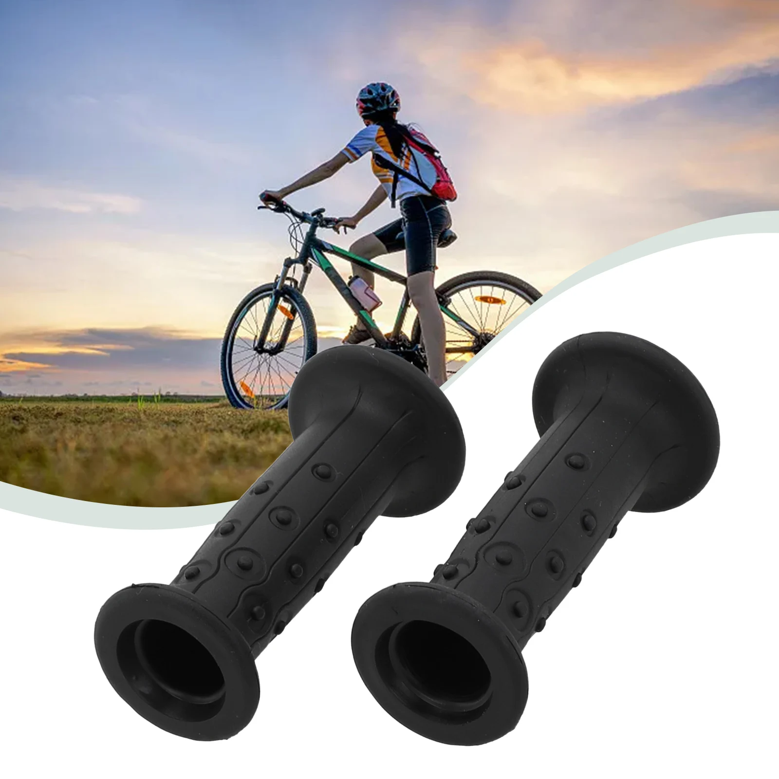 

1 Pair Rubber Bicycle Handle Bar Grips 18mm For BTWIN Kids Bike 14i-16nch Round Rods Bicycle Replace Handlebar Accessories