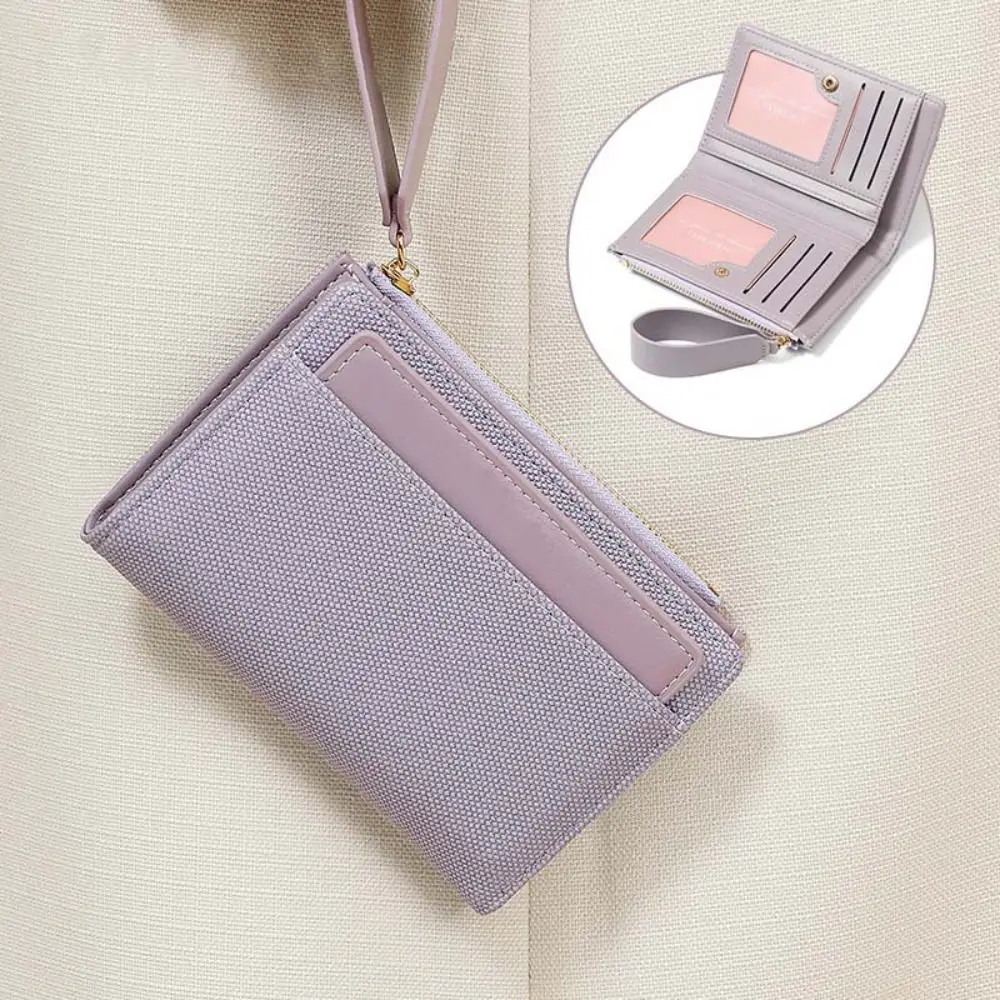

Light Luxury Pocket Purse Wallet PU Leather Card Holder Cash Purse Bag Multifunction Foldable Two-fold Short Wallets Gifts