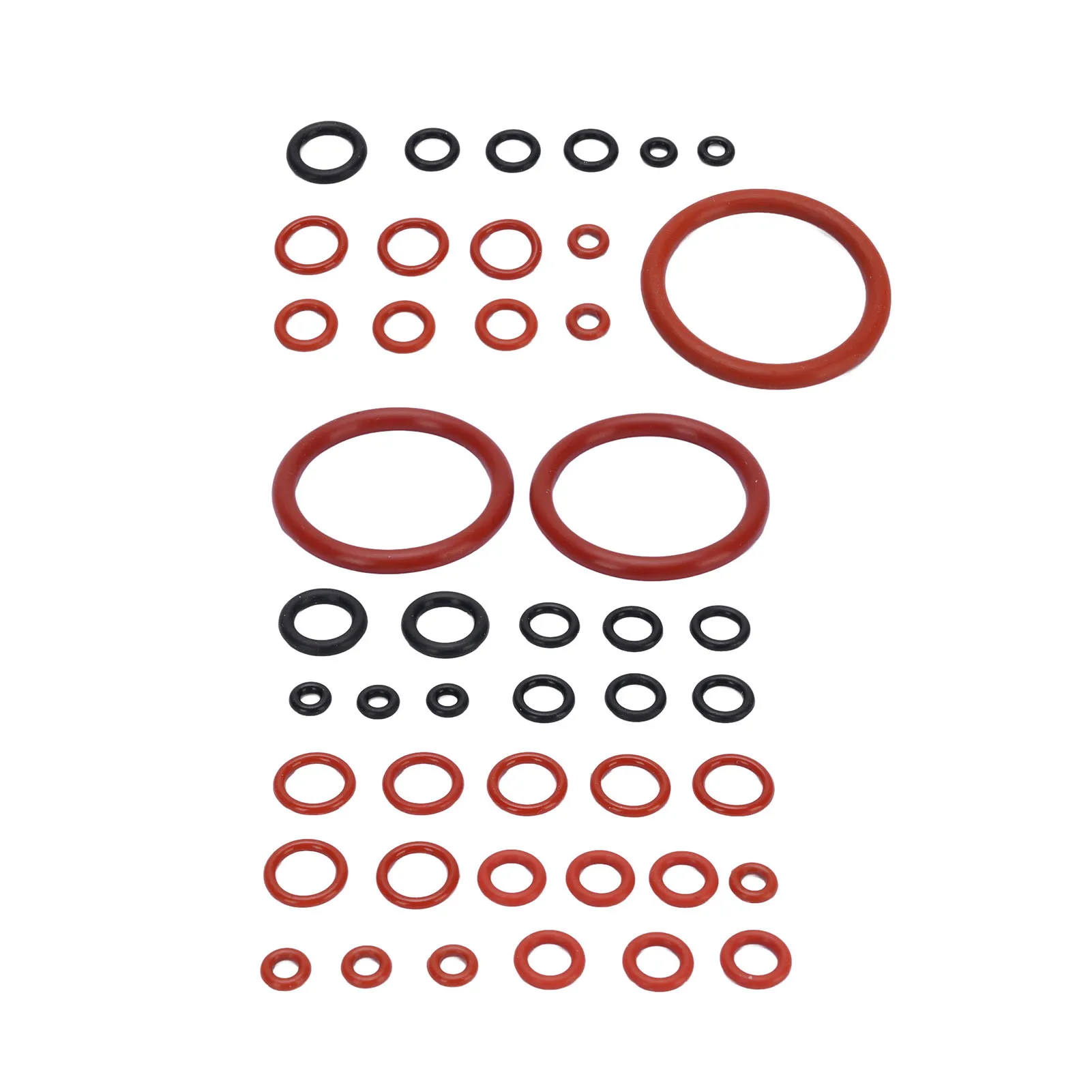 Coffee Machine O Loop Seal Kit Silicone Coffee Machine Large and Small Gaskets for Replacement Black and Red
