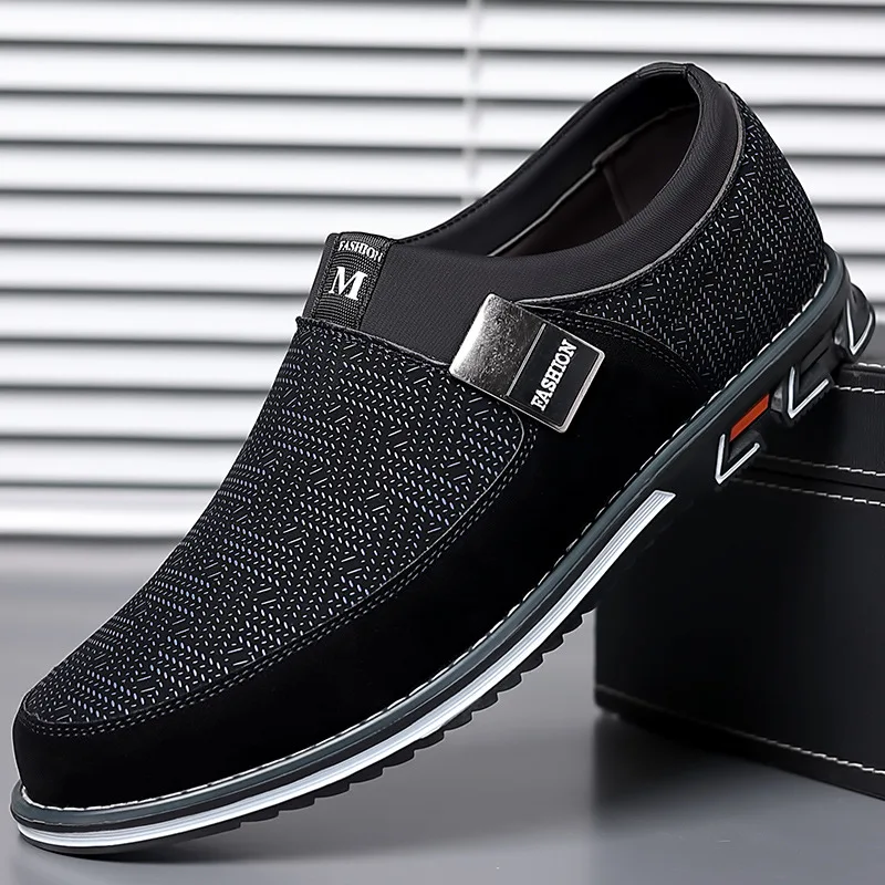 Quality Men Dress Shoes Brand Men\'s Casual Shoes Lazy Slip on Comfortable Male Flats Fashion Luxury Canva Shoes Erkek Ayakkabı