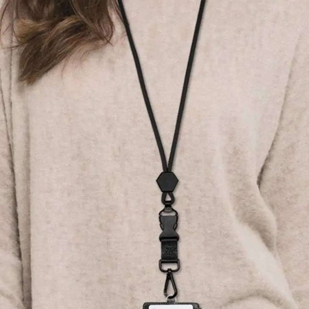 3-in-1 ID-kaart Badge Lanyard Verstelbare herbruikbare mobiele telefoon Lanyard Multifunctionele anti-verloren nekbanden Sleutelhangerpers