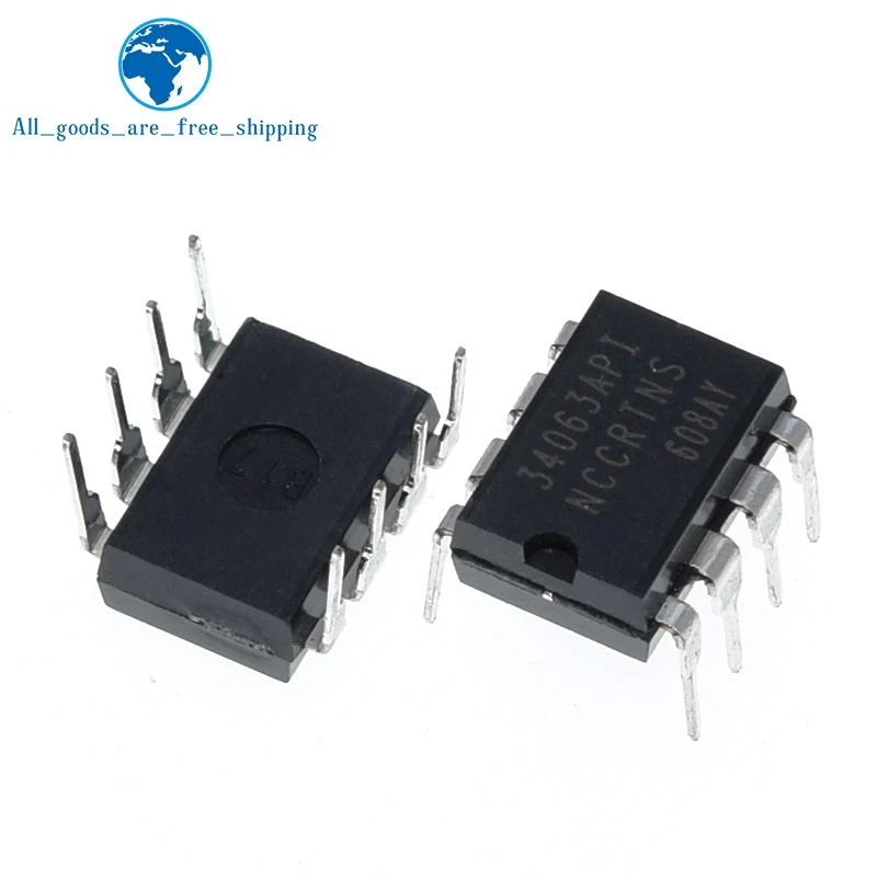 TZT 10PCS MC34063API MC34063 34063 DIP8 DIP Boost or buck power DC/DC converter