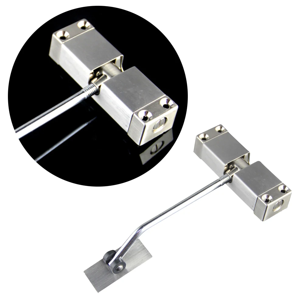 

Automatic Door Closer Spring Surface Mounted Metal Simple Silver Stainless Steel
