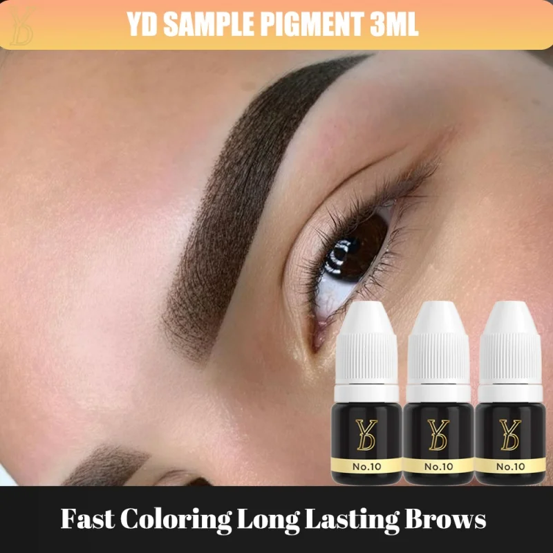 YD Newest 3ML Micropigmentation Pigments Ink Permanent Makeup Microblading Lip Tint PMU Brows Pigment Art Tattoo Inks Supplies