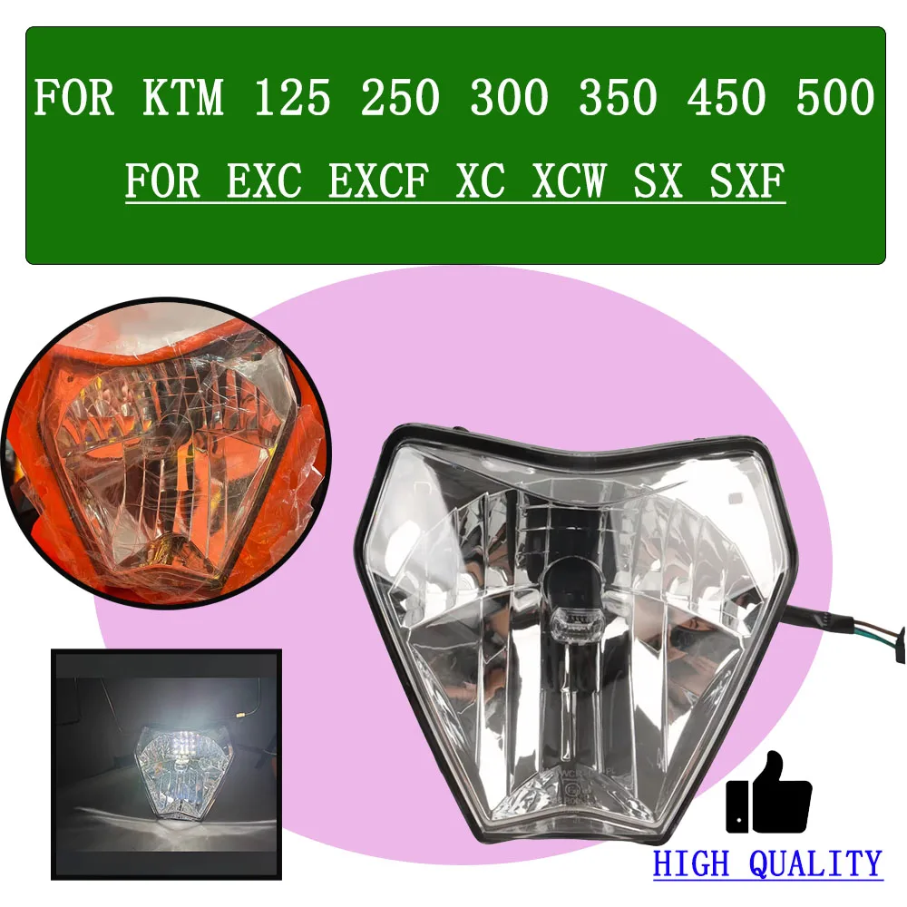 

For KTM 125 250 300 350 450 500 EXC EXCF XC XCW SX SXF 2024 2025 Enduro Motorcycle Accessories LED Headlight Headlamp Head Light