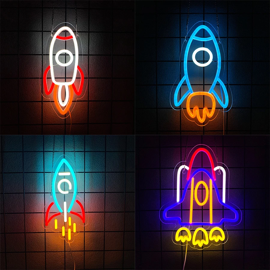 Party Games Youth - Rocket Led Neon Sign, Used For