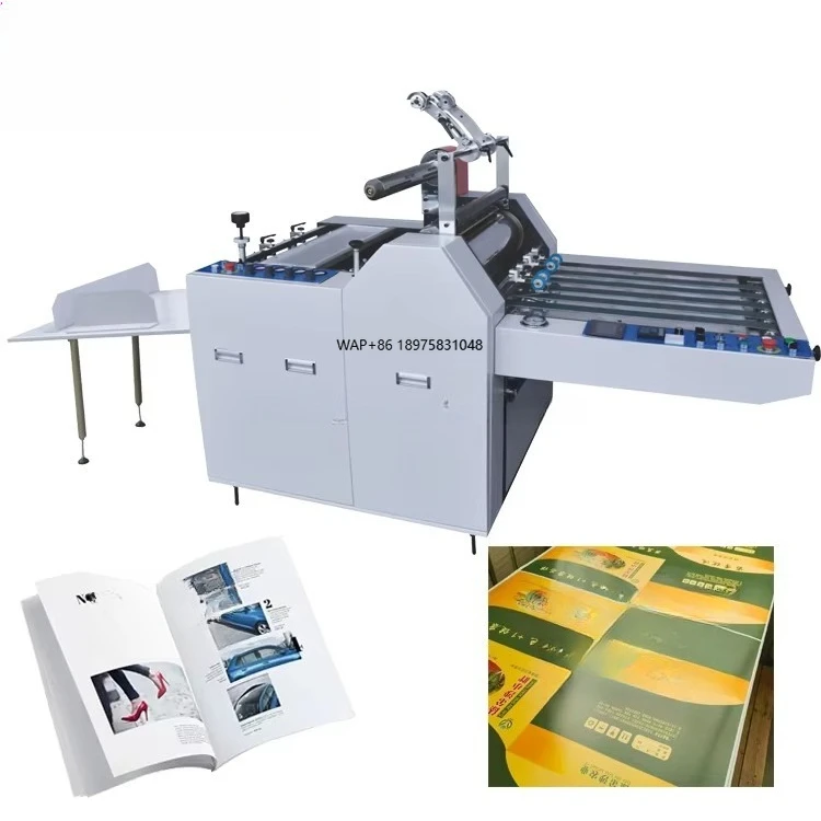 Semi-automatic High Quality Hydraulic Motor Photo Books Brochures Film Laminating Machine with High-Accuracy Plastic Lamination