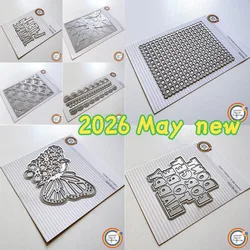 2026 May new Pattern texture Metal Cutting Dies for DIY Scrapbooking Crafts Dies Photo Album Template Handmade Decoration