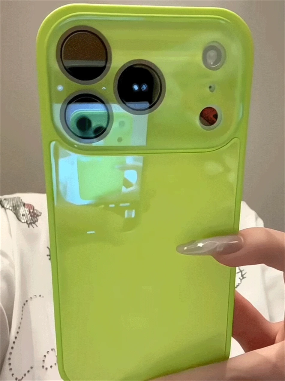 Luxuriöse Kamera-Schutzhülle aus gehärtetem Glas in Bonbonfarben für iPhone 15 16 17 18 Pro Max, stoßfest, weicher Rahmen, glatte harte Abdeckung – Detail 22