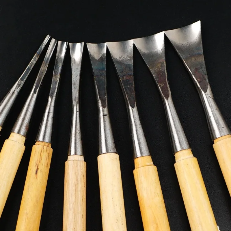 

3-35mm Making Blanks Special Half Round Chisel Knife Detailed Carving Arc-shaped Chisel Hand Forging Blank Depth Circular Knife