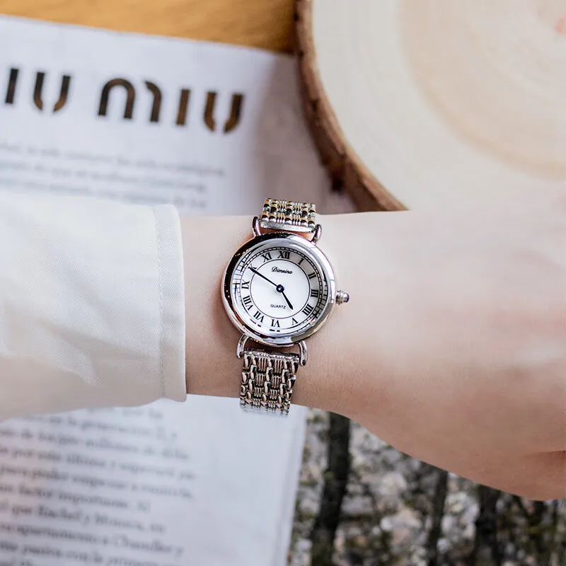 Exquisite women's wristwatch, vintage leather strap watch, antique women's watch, high-quality watch, birthday gift for women.