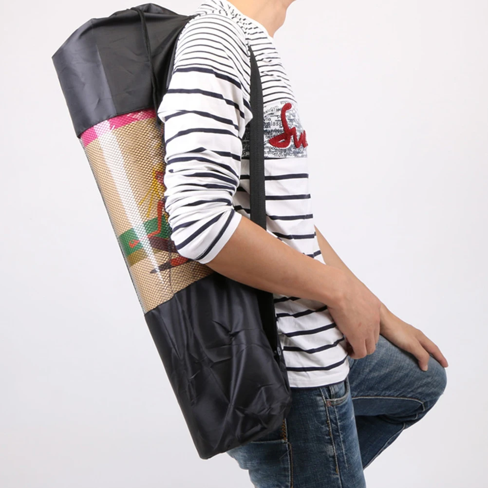 

4pcs Yoga Mat Storage Bag Mesh Carrier with Adjustable Strap Breathable for Outdoor Sports Gym Fitness Yoga Cushion Pad