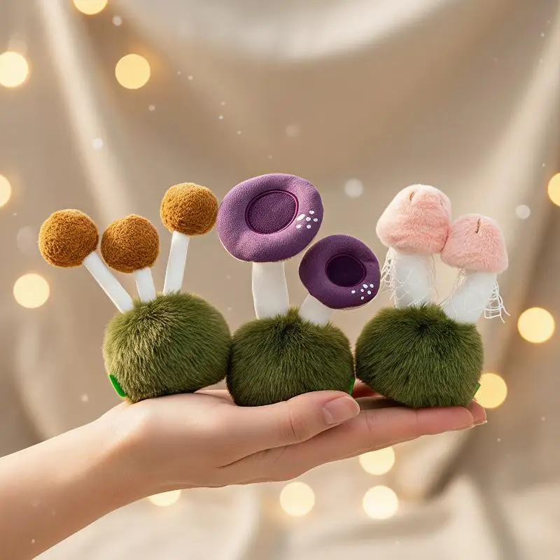 15cm Colorful Mushroom Plush Doll Adorable Stuffed Toy for School Reward Kids Gift Home Office Party Decoration