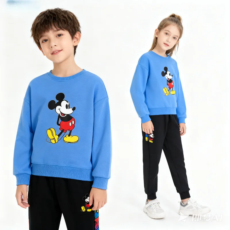 

Спортивный костюм Disney, новинка 2024, детская весна и осень, детская одежда, детская одежда унисекс и удобная