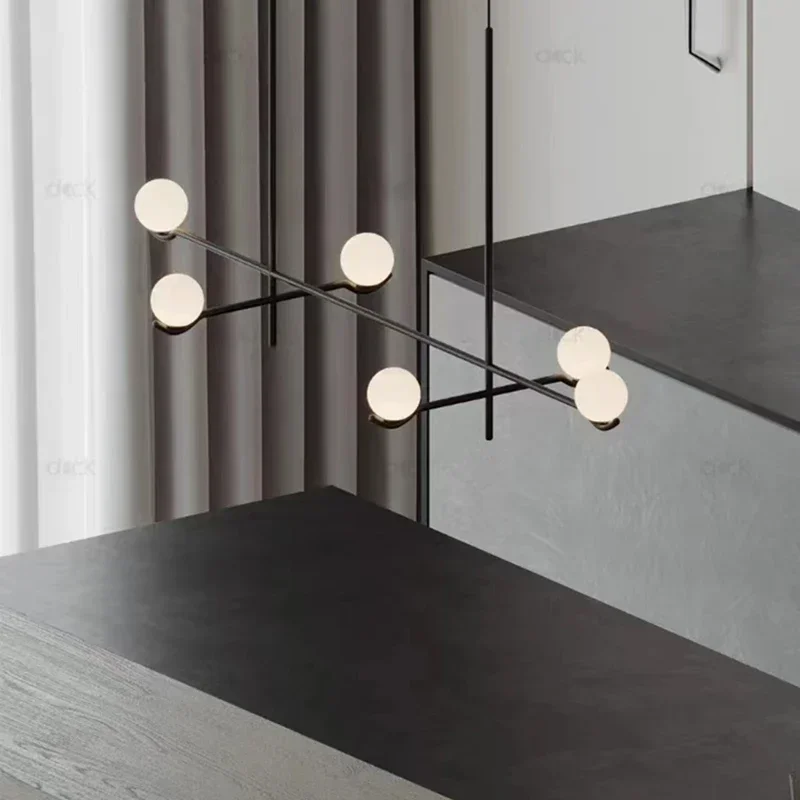 

Modern Dining Room Pendant Light White Glass Gold Black Metal Kitchen Bar Hanging Lamp G9 Bulb Dropshipping