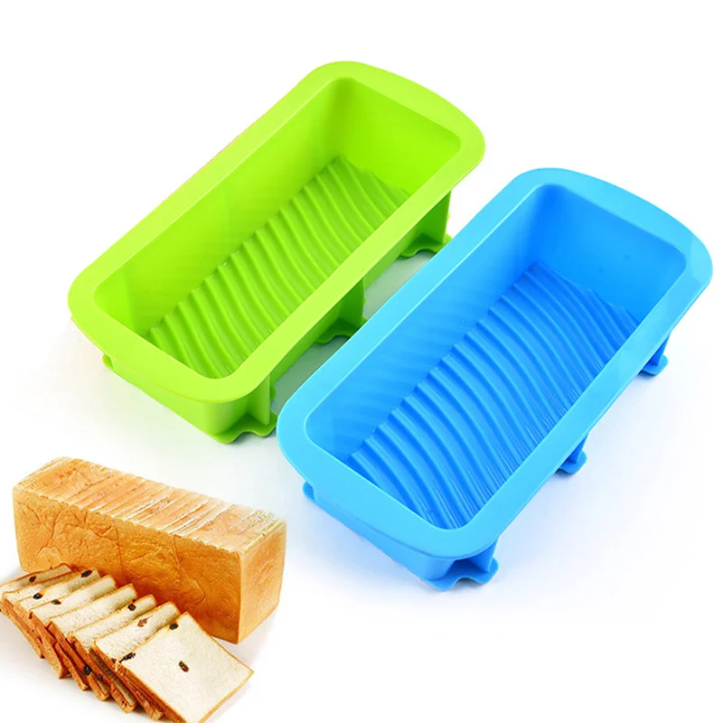 Baking Moulds Rectangular Silicone Toast Plate Toasts Bread Mold DIY Baking Cake Non-stick Molds Dessert Drink Making