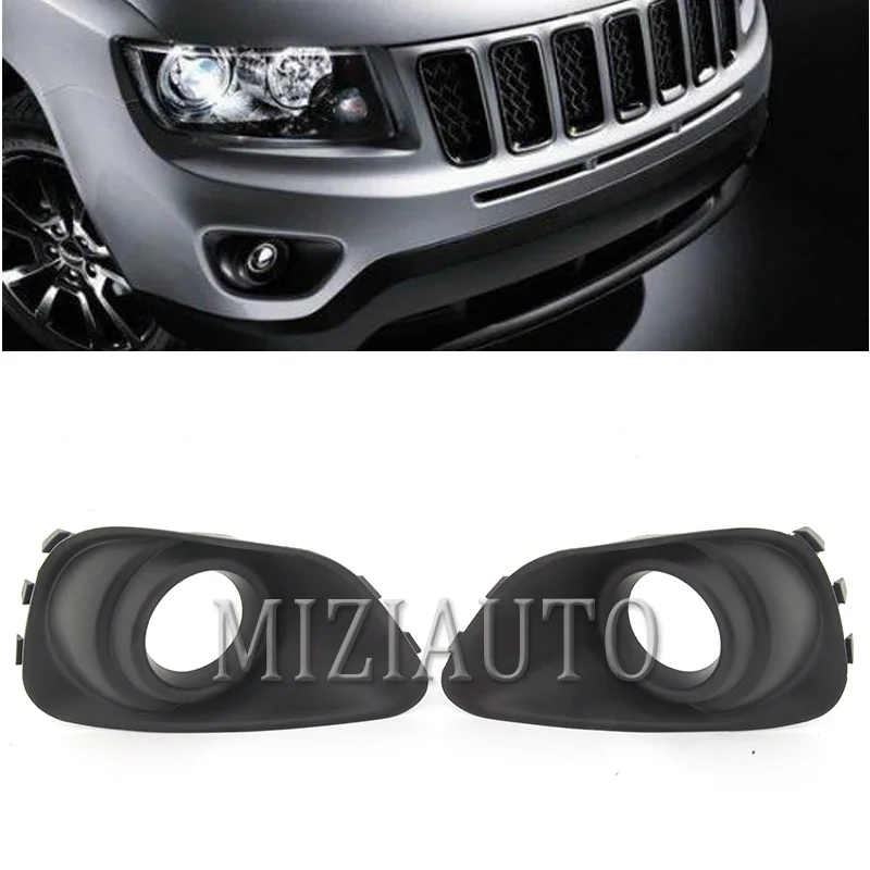 MIZIAUTO Front Bumper Fog Lamp Light Bezel Cover For Jeep Compass 2011 2012 2013 2014 2015 2016 2017 Headlights Foglights Frame