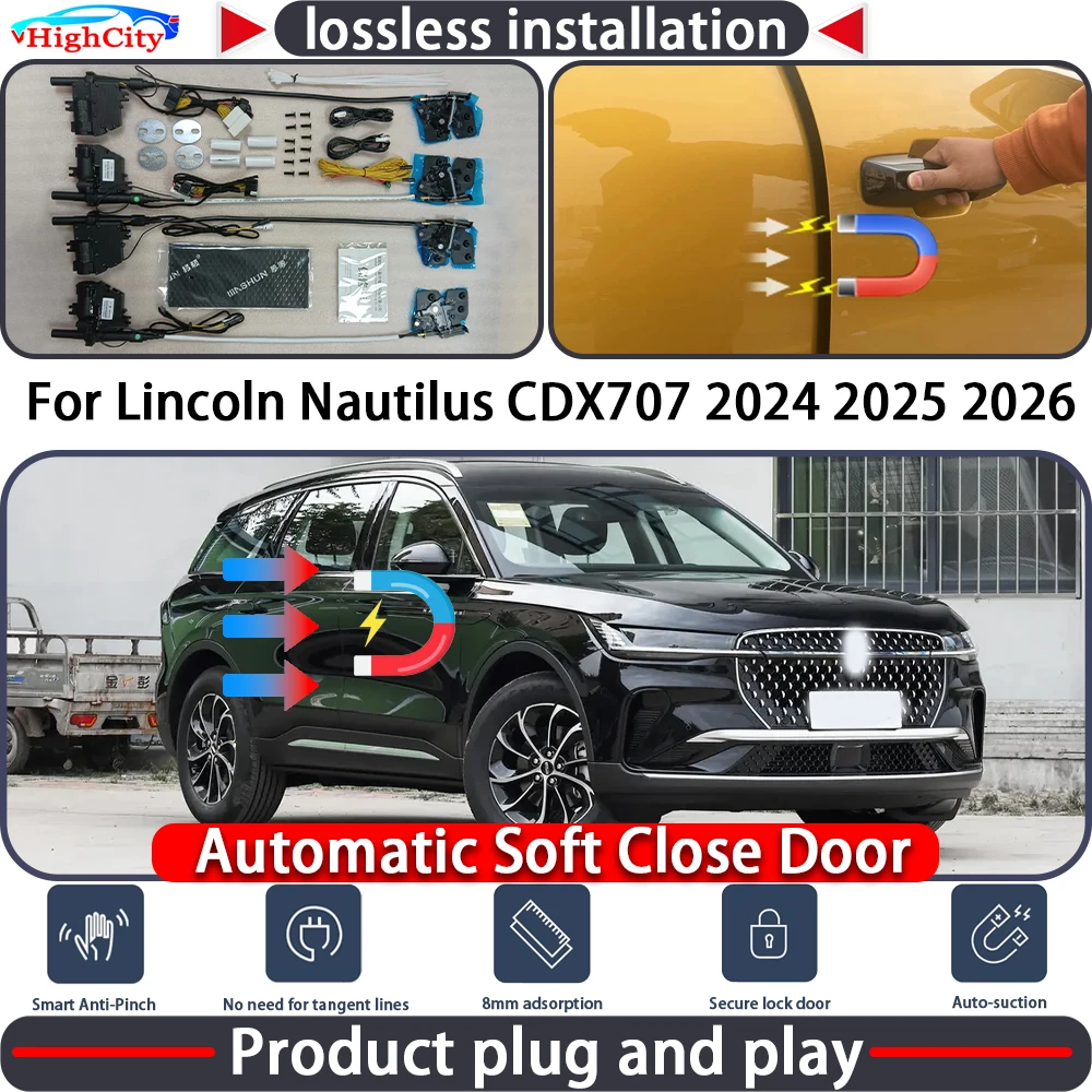 

HighCity Electric Closing Door Lock Actuator for Lincoln Nautilus CDX707 2024 2025 2026 Soft Close Power Latch System Auto Pull