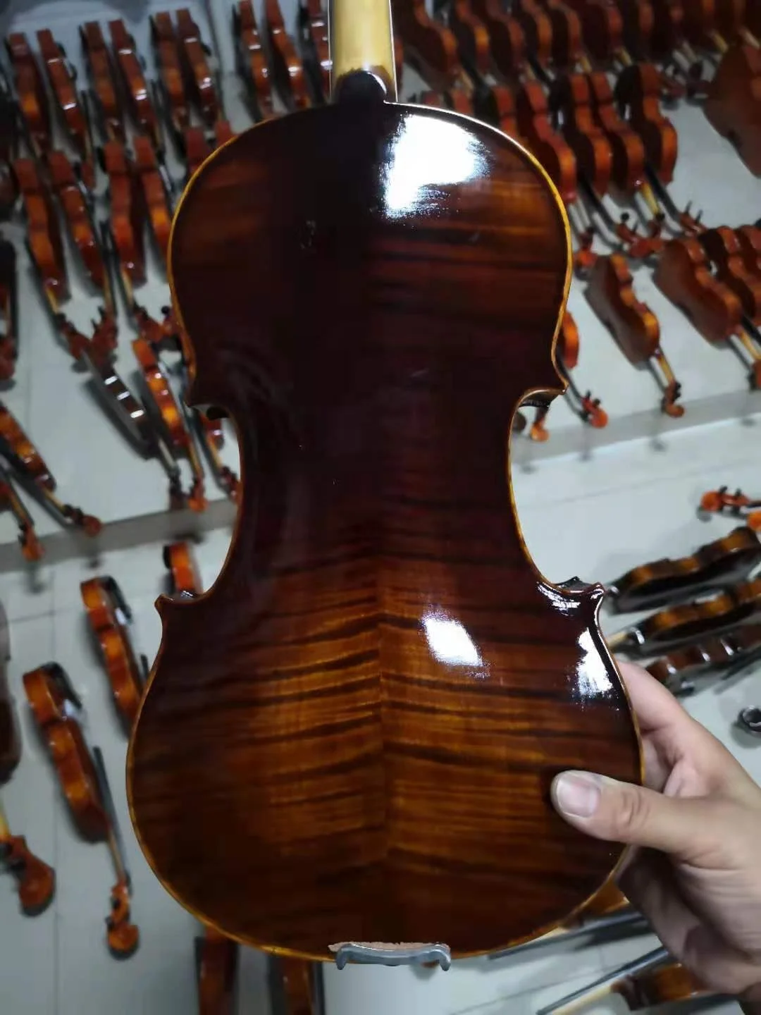 Professional Level Hand-Made 4/4 Violin Wholesale Price with Maple Back/Side and Brazil Wood Bow