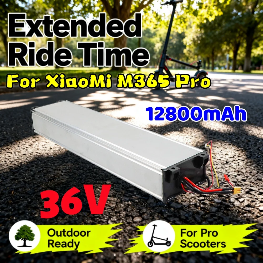 

36V 12.8Ah 12800mAh Endurance Battery for Xiaomi M365 Pro Scooter, Li-ion Replacement Pack