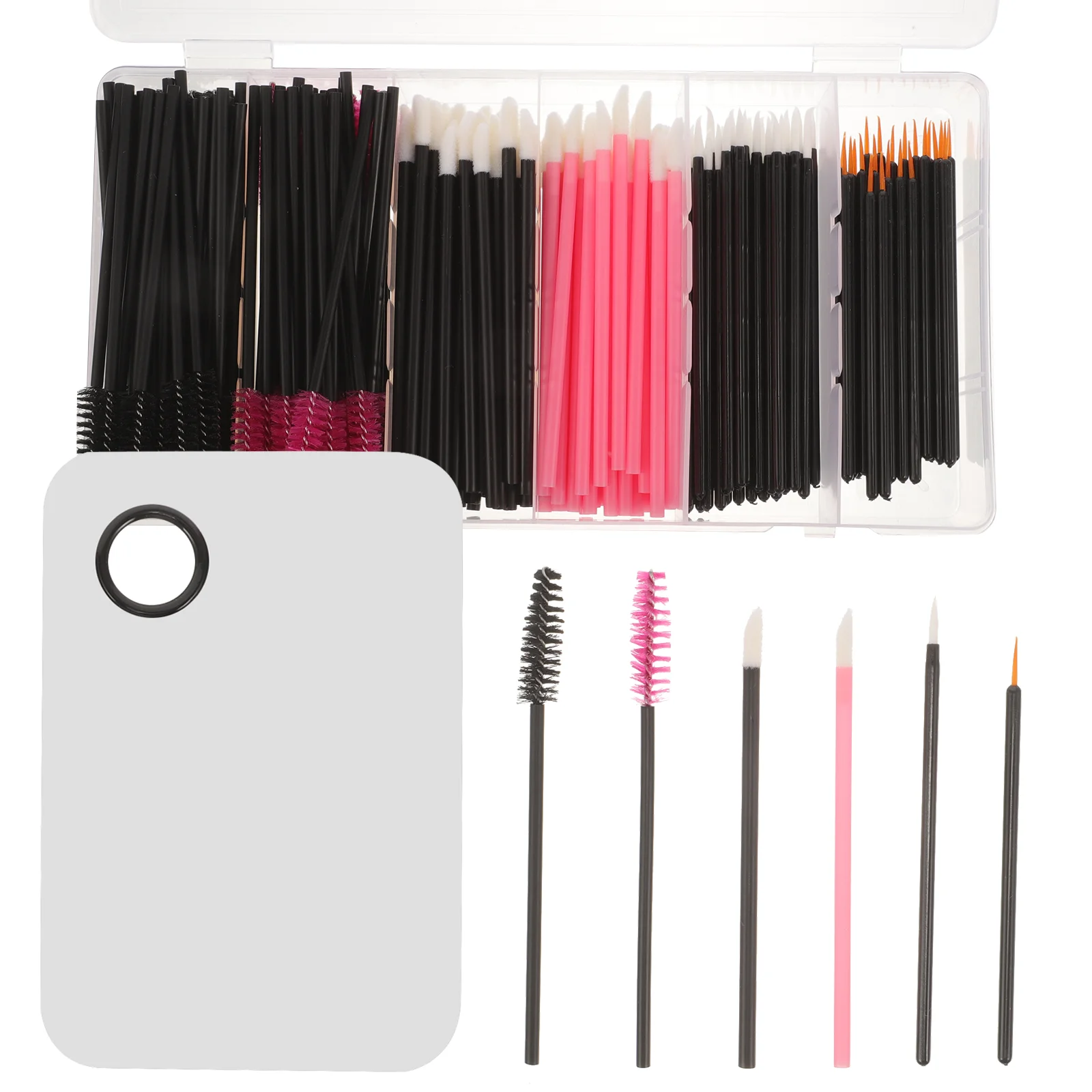 Makeup Tool Set Eyeliner Applicators Mascara Wands Portable Eyes Eyebrow Brush Stainless Steel Lash Cleaning Kit Lip