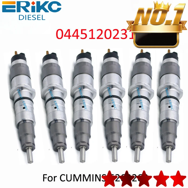 0445120231 Diesel Engine Common Rail Injector Assy 0 445 120 231 Fuel Auto Nozzle Sprayer 0445 120 231 for CUMMINS 5263262 6PCS