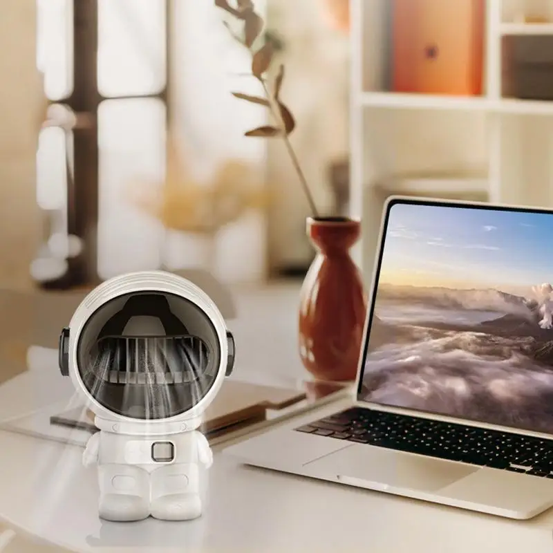 

Вентилятор для стола в форме астронавта, тихий мини-персональный вентилятор, портативный электрический безлопастной охлаждающий инструмент, персональный для рабочего стола