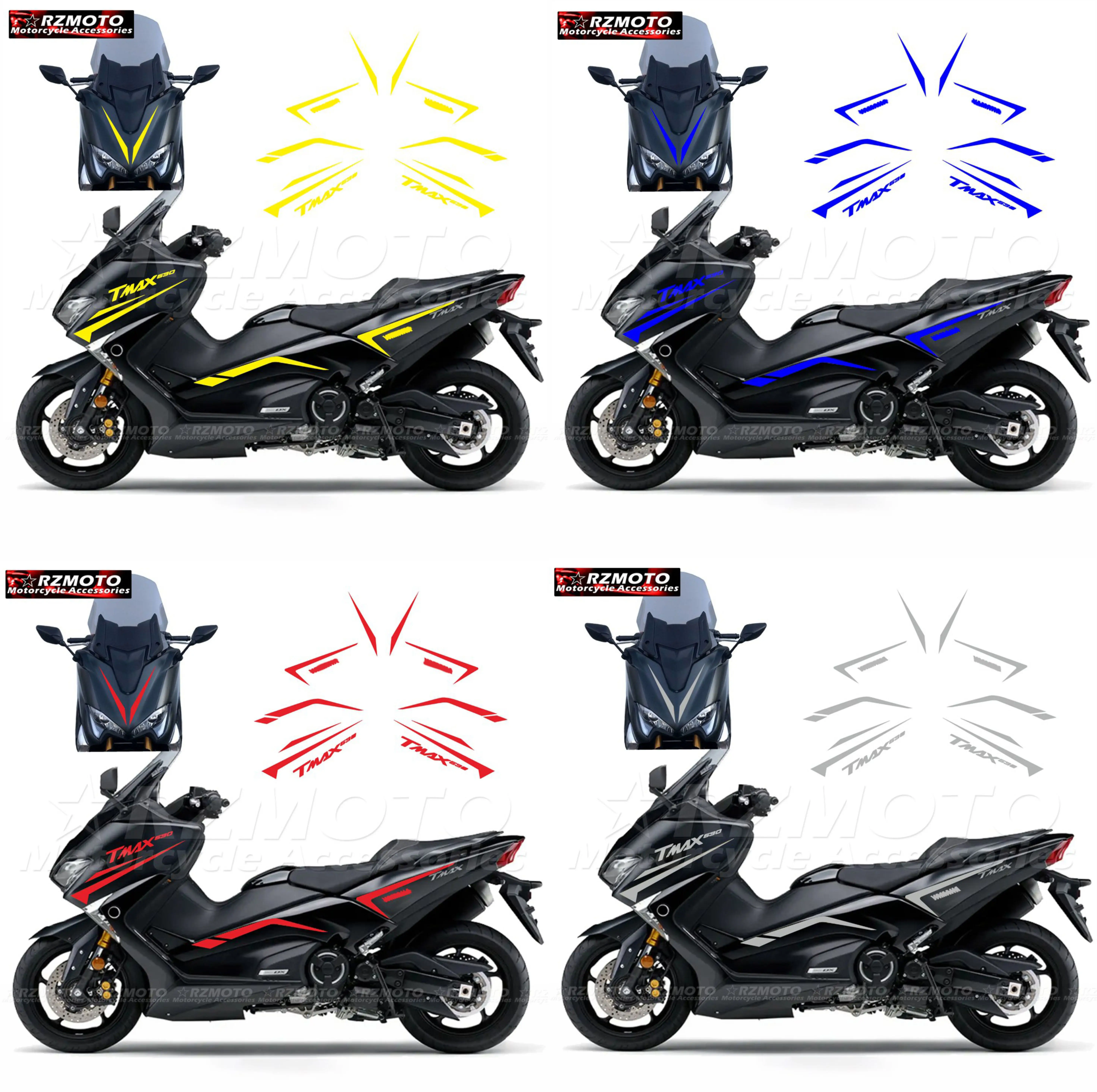 For Yamaha TMAX530 2017-2019 reflective stickers motorcycle body racing motorcycle accessories body decal decoration