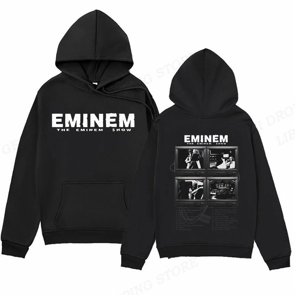 Men Fashion Hoodie Japanese Y2k Sweatshirt Warm Fleece Hoodies Sweatshirts Men\'s Clothing Slim Shady Coats Rapper Eminem Hoodies